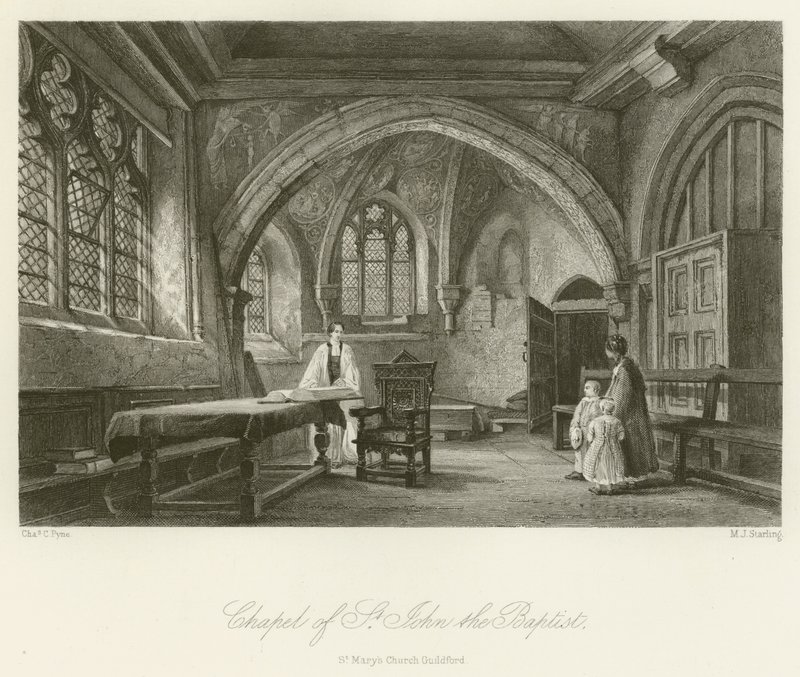 Pyhän Johannes Kastajan kappeli, St Marys Church Guildford tekijältä Charles Claude Pyne