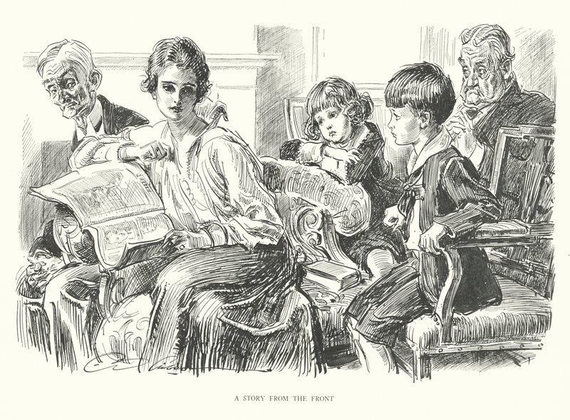 Tarina rintamalta (litografia) tekijältä Charles Dana Gibson