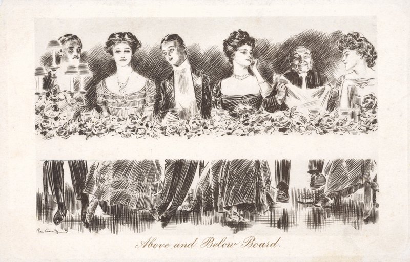 Bove Below Board (litho) tekijältä Charles Dana Gibson