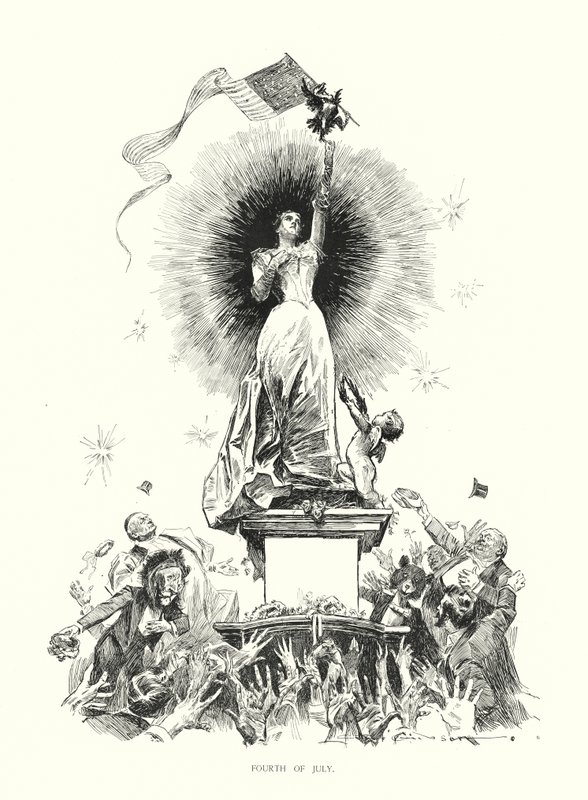 Neljäs heinäkuuta (litografia) tekijältä Charles Dana Gibson