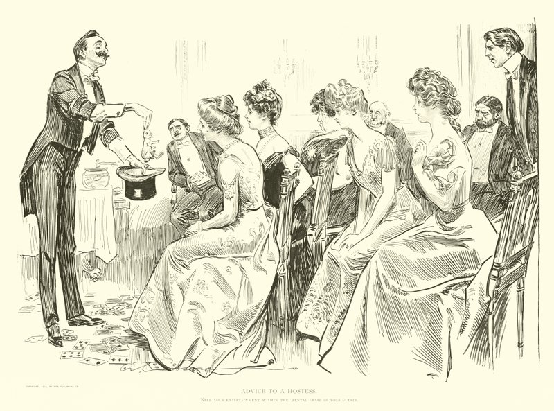 Illustration for The Social Ladder tekijältä Charles Dana Gibson
