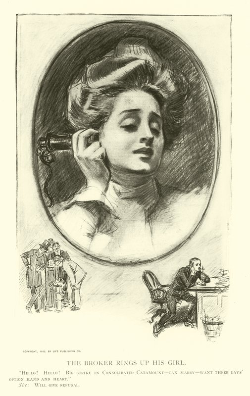 Kuvitus Social Ladderille tekijältä Charles Dana Gibson