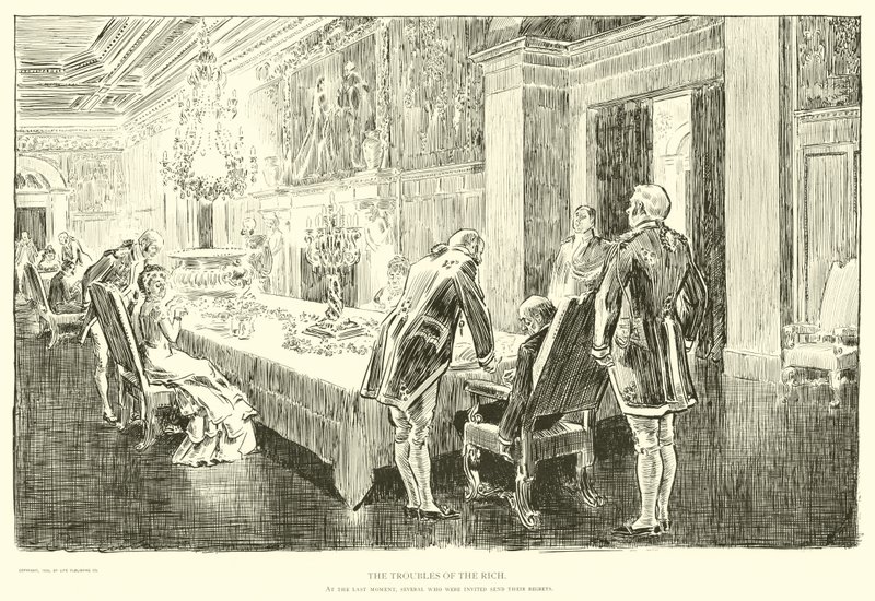 Kuvitus Social Ladderille tekijältä Charles Dana Gibson
