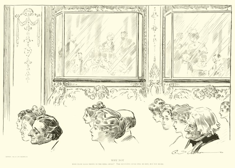 Kuvitus Social Ladderille tekijältä Charles Dana Gibson