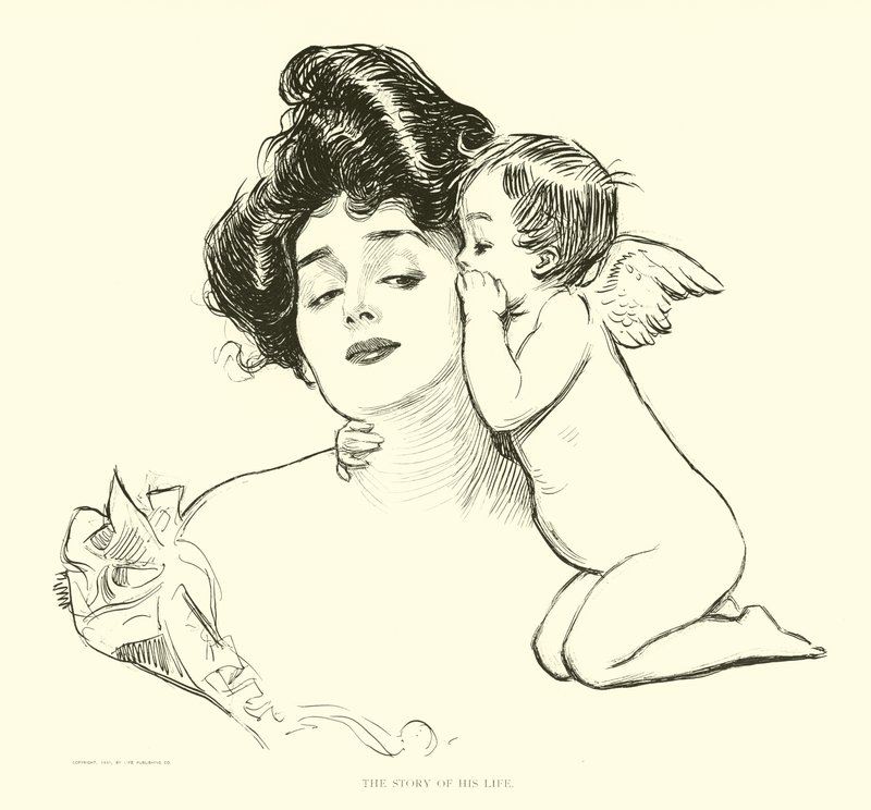 Kuvitus Social Ladderille tekijältä Charles Dana Gibson