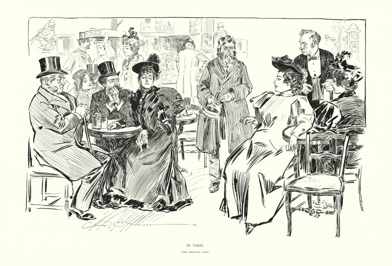 Pariisissa (litografia) tekijältä Charles Dana Gibson