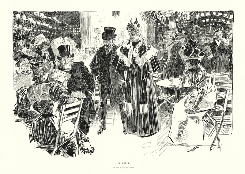 Pariisissa (litografia) tekijältä Charles Dana Gibson