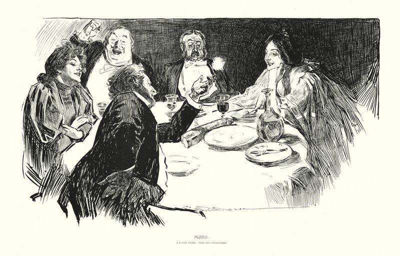 Puzzle (litografia) tekijältä Charles Dana Gibson