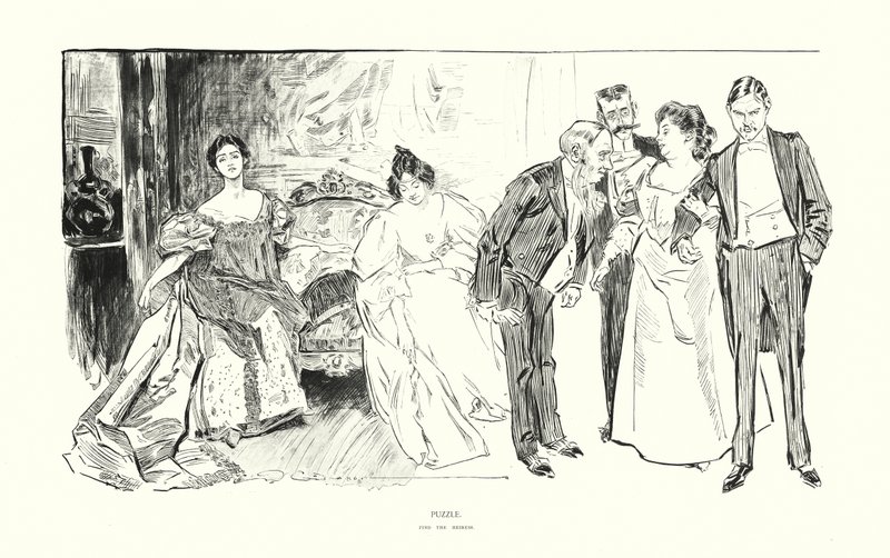 Puzzle (litografia) tekijältä Charles Dana Gibson