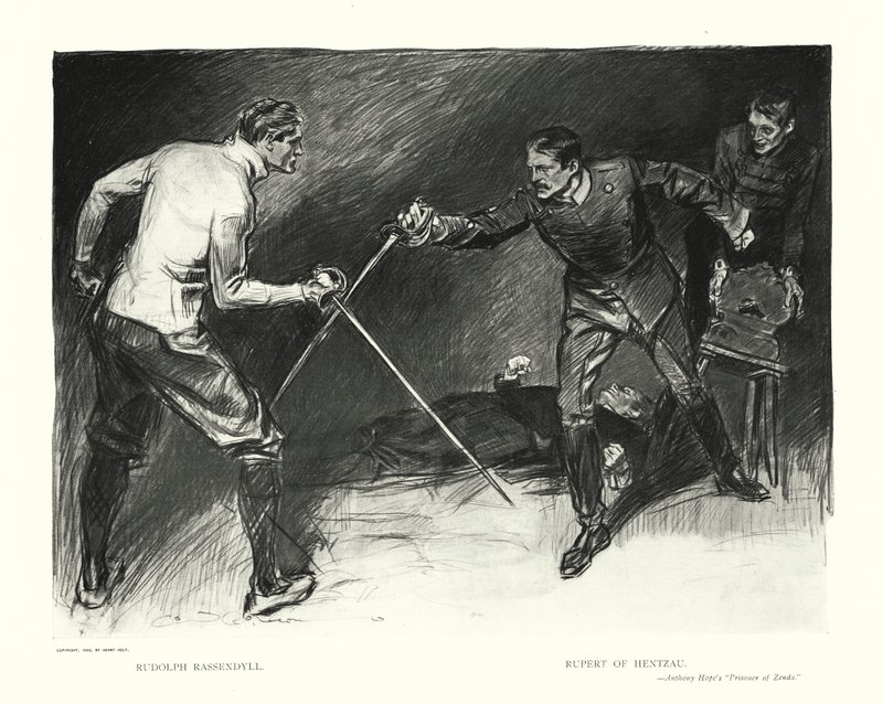 Rudolph Rassendyll, Rupert Hentzau (litografia) tekijältä Charles Dana Gibson