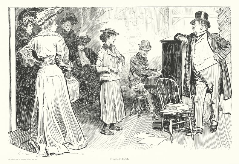 Stage-Struck (litografia) tekijältä Charles Dana Gibson