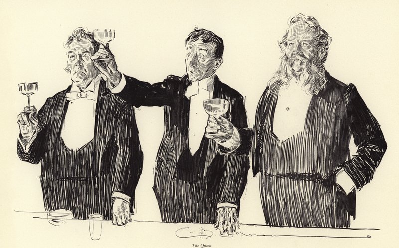 Kuningatar, kuninkaallinen paahtoleipä tekijältä Charles Dana Gibson