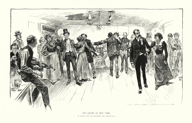 New Yorkin salongit (litografia) tekijältä Charles Dana Gibson