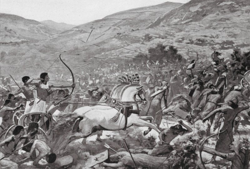 Sety I Syyriassa, XIX dynastia (litografia) tekijältä Charles Daniel Ward