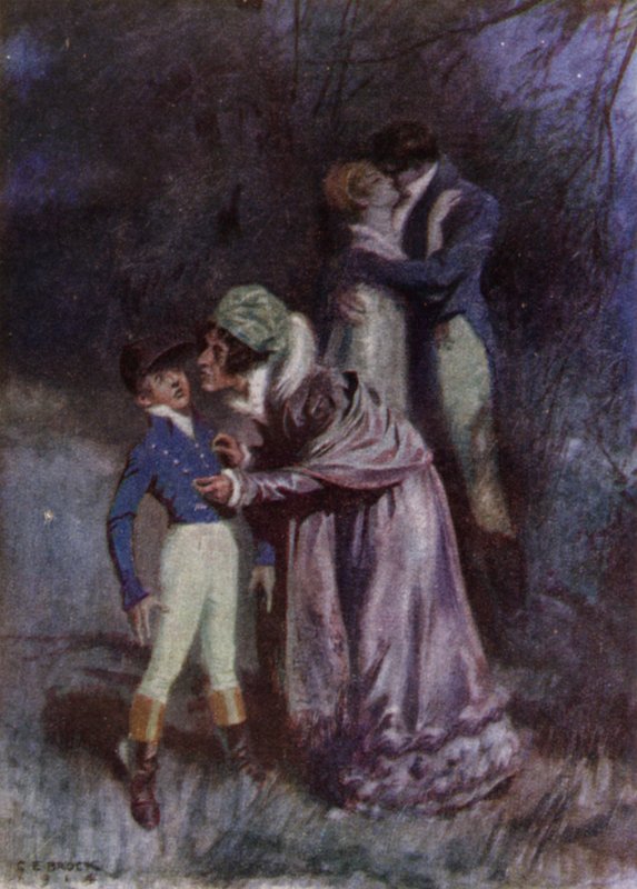 Kuvitus Jeffery Farnolin teokselle The Amateur Gentleman (värilitho) tekijältä Charles Edmund (after) Brock