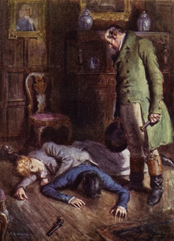 Kuvitus Jeffery Farnolin teokselle The Amateur Gentleman (värilitho) tekijältä Charles Edmund (after) Brock