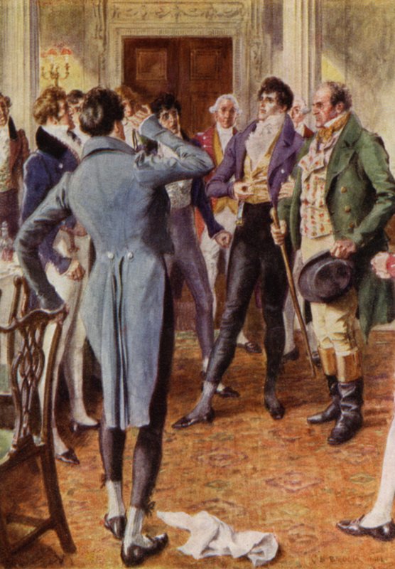 Kuvitus Jeffery Farnolin teokselle The Amateur Gentleman (värilitho) tekijältä Charles Edmund (after) Brock