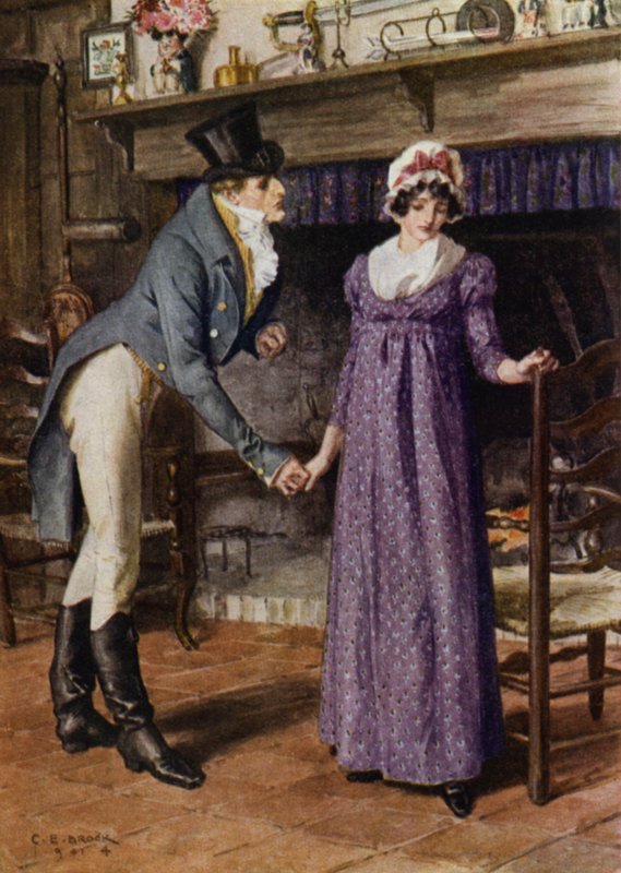 Kuvitus Jeffery Farnolin teokselle The Amateur Gentleman (värilitho) tekijältä Charles Edmund (after) Brock