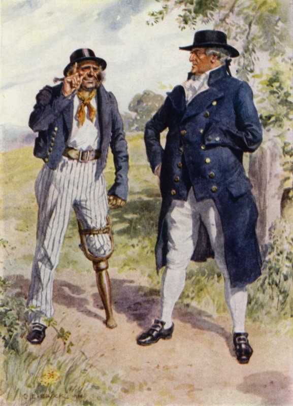 Kuvitus Jeffery Farnolin teokselle The Amateur Gentleman (värilitho) tekijältä Charles Edmund (after) Brock
