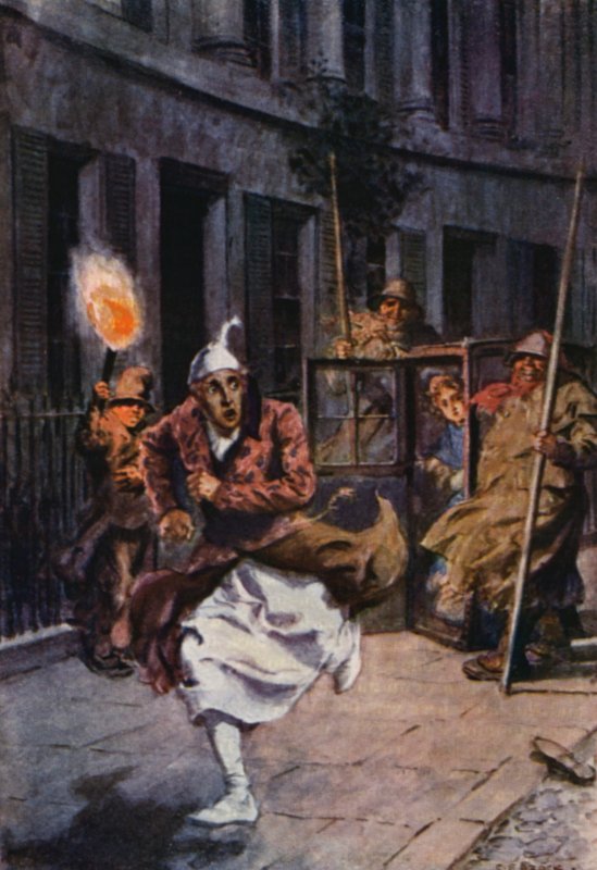 Charles Dickensin The Pickwick Papers -kirjan kuvitus (värilitografia). tekijältä Charles Edmund (after) Brock