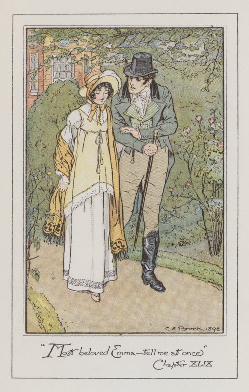 Kuvitus Emmalle, Jane Austen (värilitho) tekijältä Charles Edmund Brock