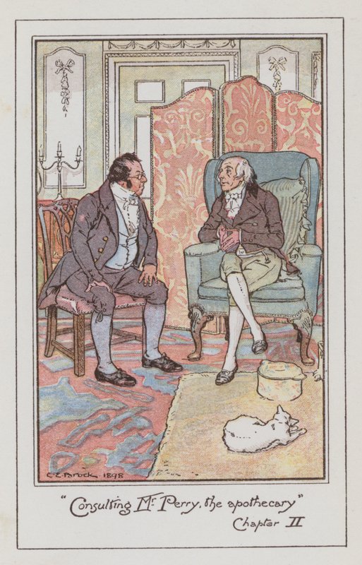 Kuvitus Emmalle, Jane Austen (värilitho) tekijältä Charles Edmund Brock