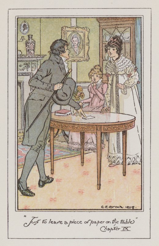 Kuvitus Emmalle, Jane Austen (värilitho) tekijältä Charles Edmund Brock