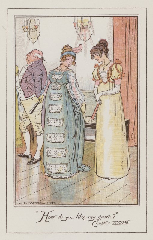 Kuvitus Emmalle, Jane Austen (värilitho) tekijältä Charles Edmund Brock