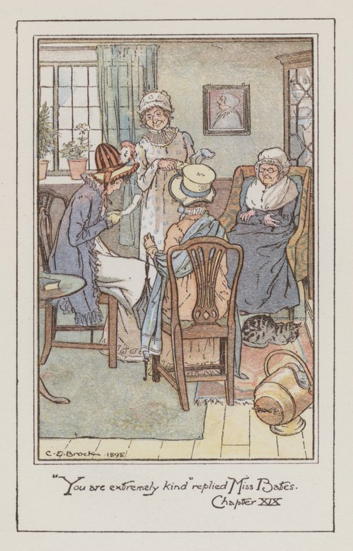 Kuvitus Emmalle, Jane Austen (värilitho) tekijältä Charles Edmund Brock