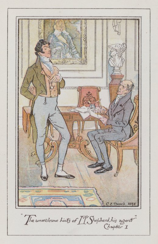 Kuvitus vakuuttamiseen (väri litho) tekijältä Charles Edmund Brock