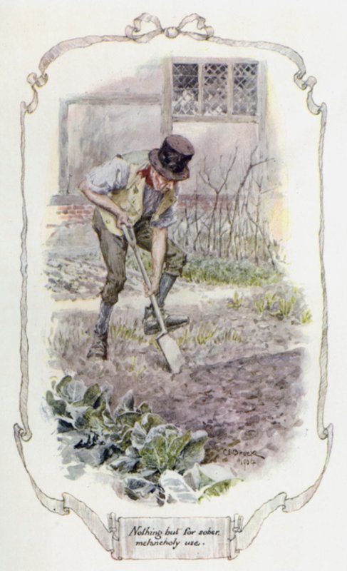 Ei muuta kuin raittiiseen melankoliseen käyttöön (värilitho) tekijältä Charles Edmund Brock