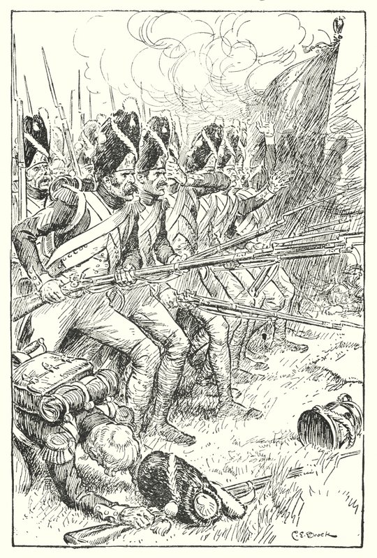 Ranskalainen kaarti Waterloossa (litho) tekijältä Charles Edmund Brock