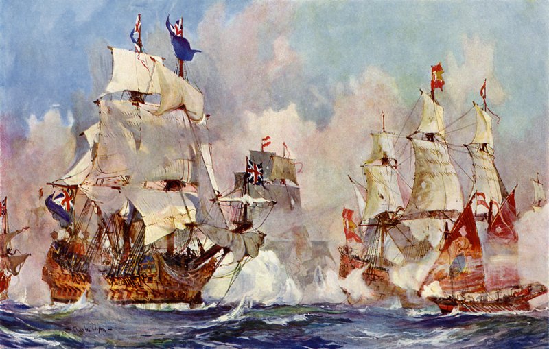 Prinssi George Malagan taistelussa 1704 tekijältä Charles Edward Dixon