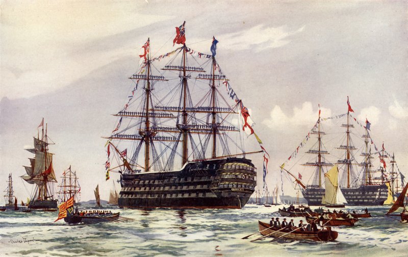 The Queen at the Spithead Review 1845 tekijältä Charles Edward Dixon