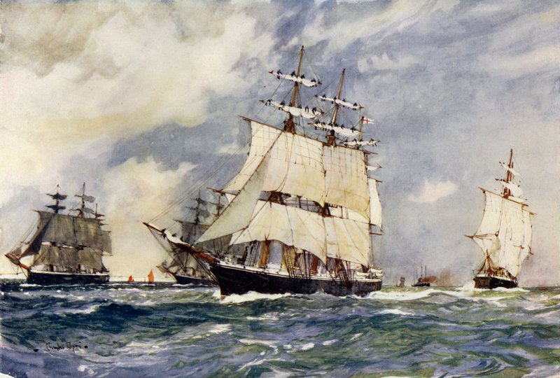 Purjehduskoulutuslentue, 1899 tekijältä Charles Edward Dixon