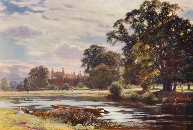 Kaukaisnäkymä Eton Collegesta (värilitro) tekijältä Charles Edward Johnson