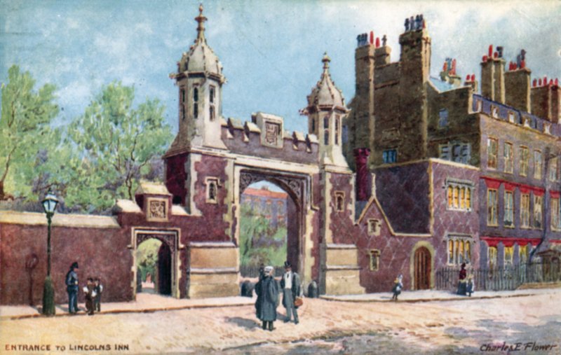 Sisäänkäynti, Lincolns Inn, Lontoo tekijältä Charles Edwin Flower