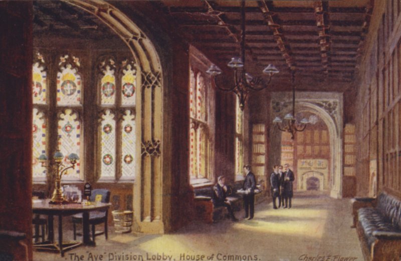Aye-jaoston aula, alahuoneen aula tekijältä Charles Edwin Flower