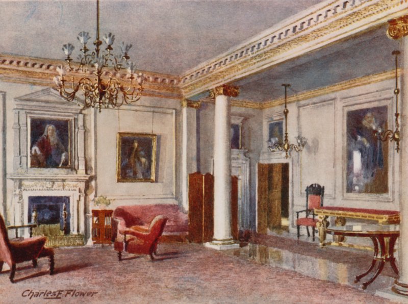 Vastaanottohuone, Downing Street 10, 1906 tekijältä Charles Edwin Flower