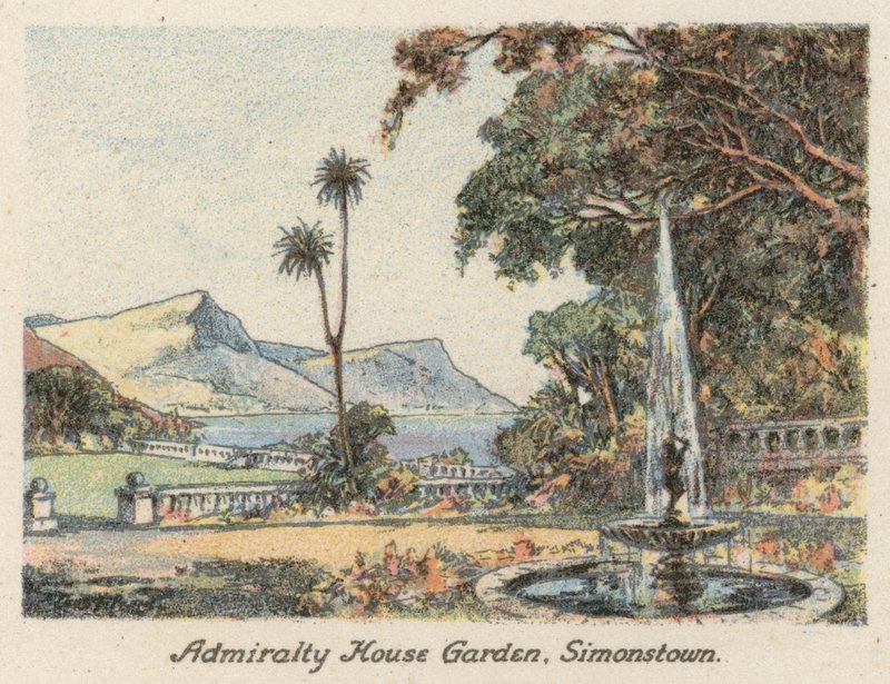 Etelä-Afrikka: Admiralty House Garden, Simonstown (värilitro). tekijältä Charles Ernest Peers