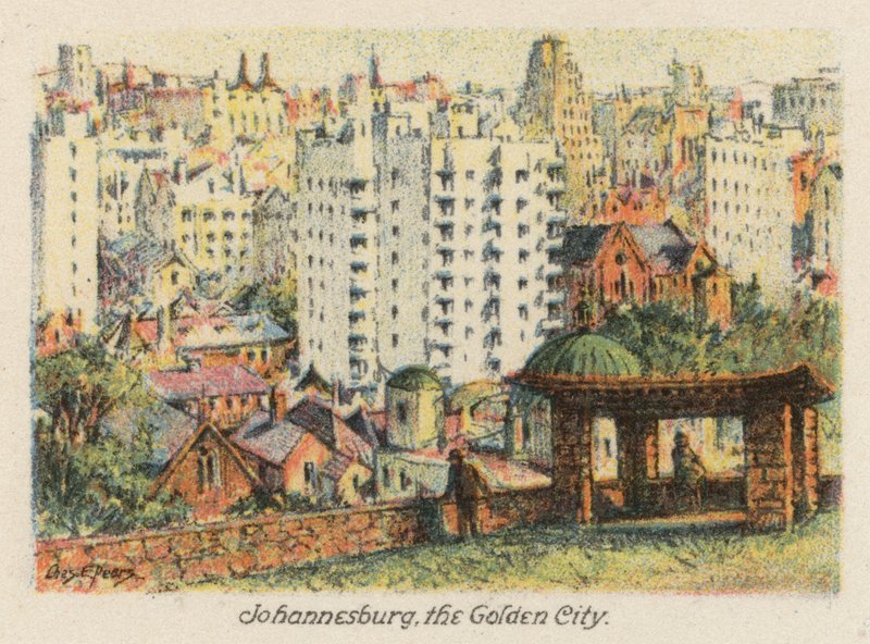 Etelä-Afrikka: Johannesburg, kultainen kaupunki (värilitro). tekijältä Charles Ernest Peers