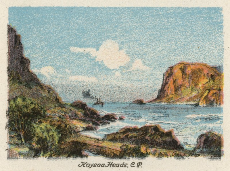 Etelä-Afrikka: Knysna Heads, CP (värilitro). tekijältä Charles Ernest Peers