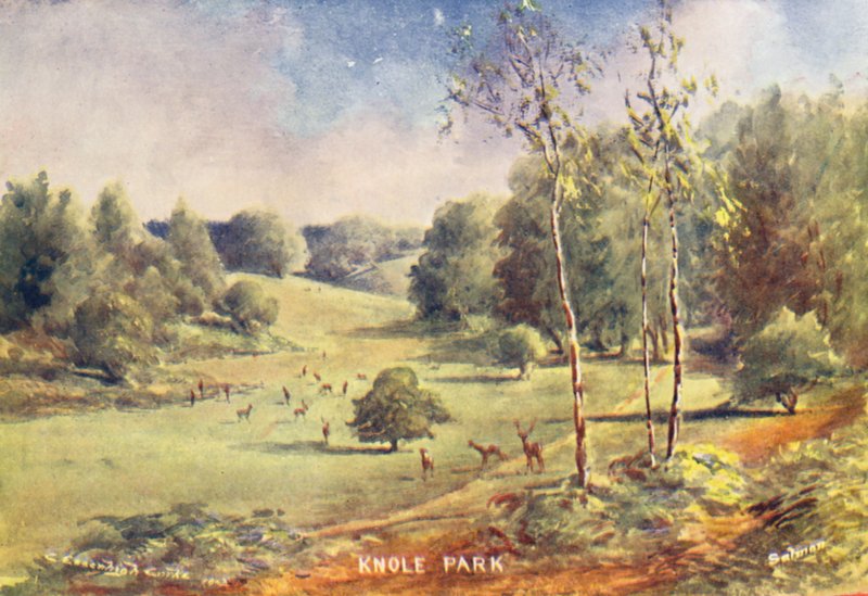 Knole House: Gland in the Park (värilitografia). tekijältä Charles Essenhigh Corke