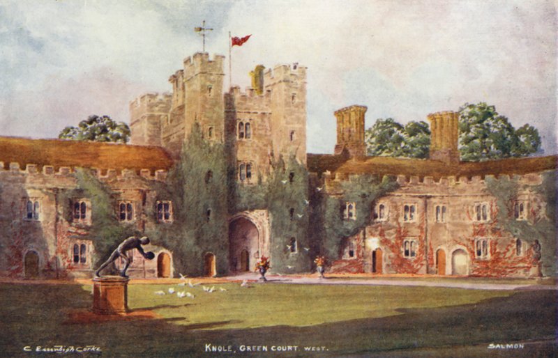 Knole House: Green Court, West (värilitro): Green Court, West (värilitro). tekijältä Charles Essenhigh Corke