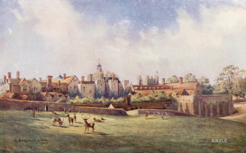 Knole House: Colole Knole: Koillisrintama (värilitro). tekijältä Charles Essenhigh Corke