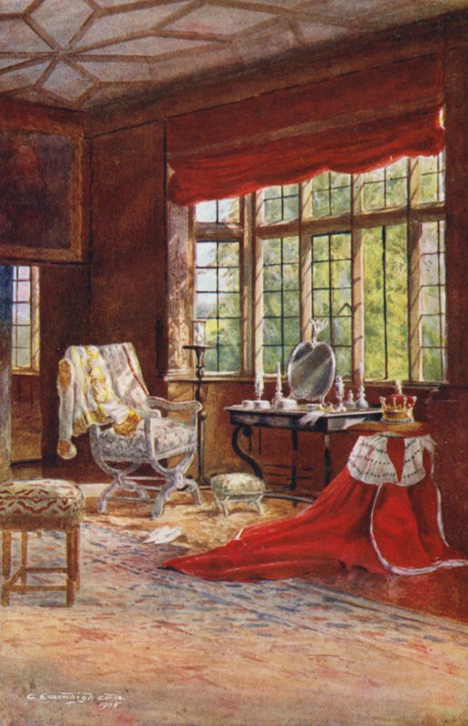 Knole House: Makuuhuone, ikkuna (värilitro). tekijältä Charles Essenhigh Corke