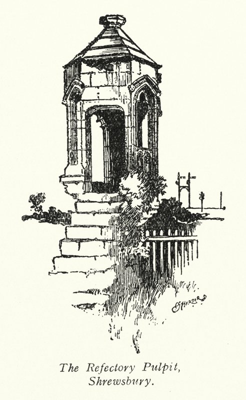 Refectory Pulpit, Shrewsbury (litografia) tekijältä Charles George Harper