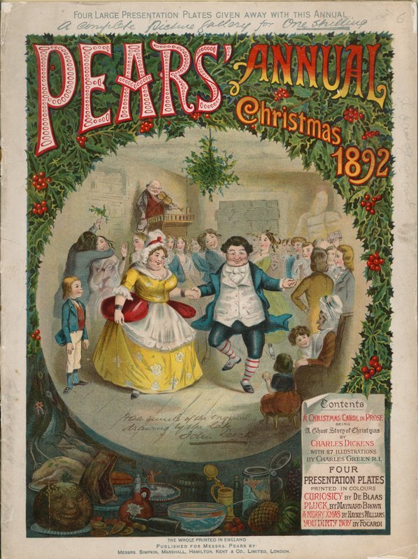 Lehden Pears Christmas Annual, 1892, etukansi tekijältä Charles Green