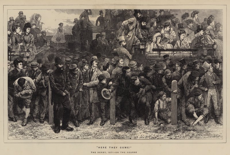 Here They Come!, Derby, 1871, On the Course tekijältä Charles Green