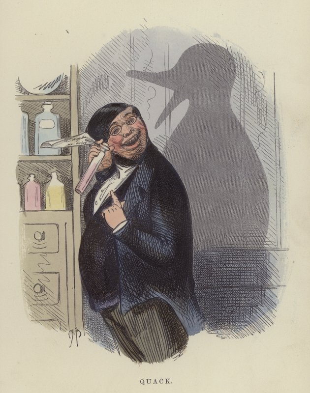 Quack (värillinen kaiverrus) tekijältä Charles Henry Bennett